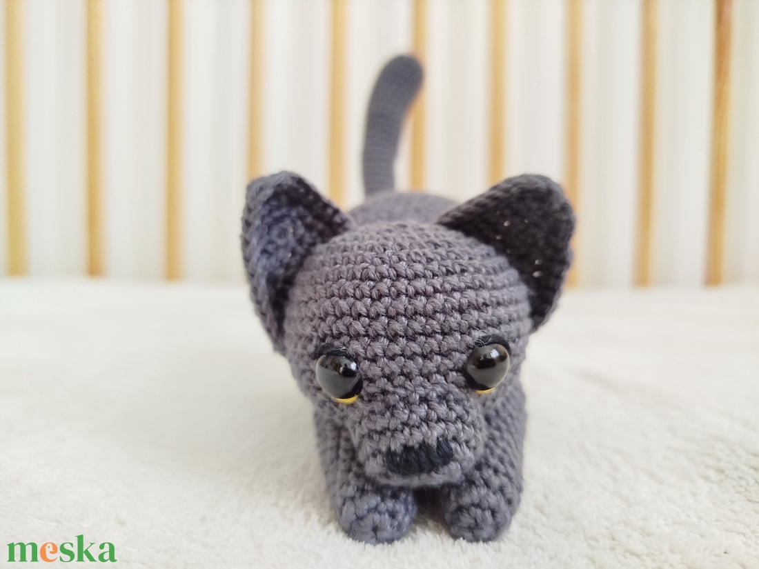 Horgolt  cica biztonsági szemmel - játék & sport - plüssállat & játékfigura - cica - Meska.hu