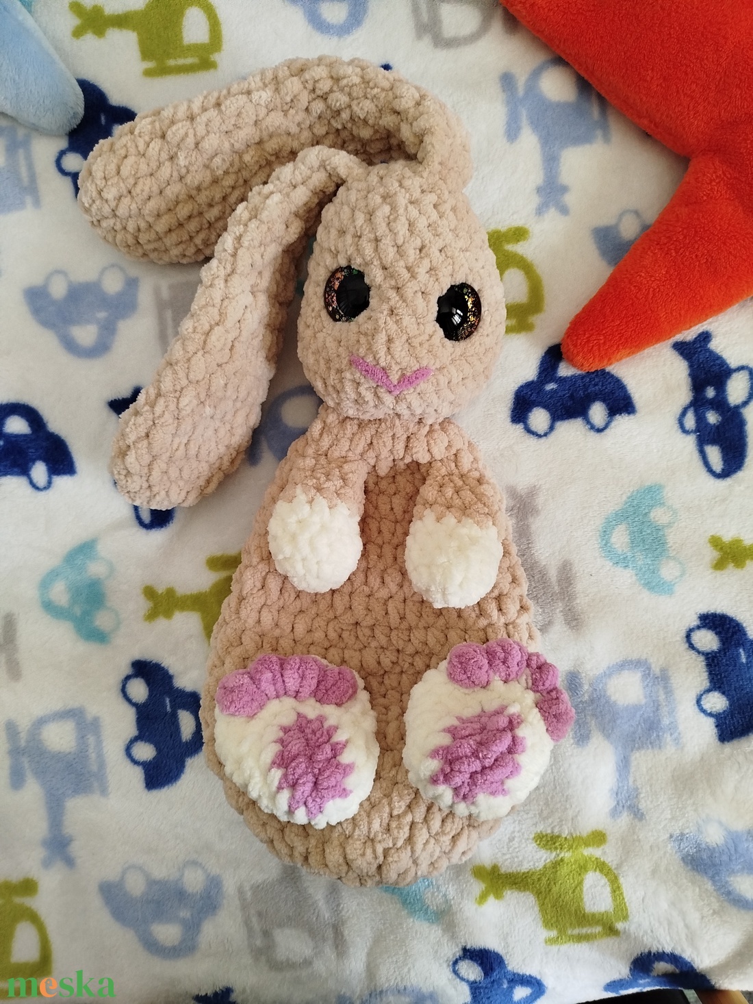 Horgolt nyuszi szundipajti  - játék & sport - plüssállat & játékfigura - nyuszi - Meska.hu