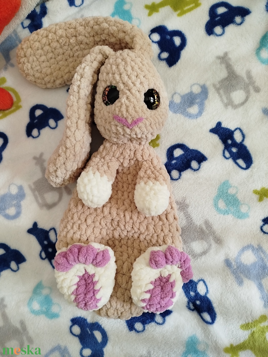 Horgolt nyuszi szundipajti  - játék & sport - plüssállat & játékfigura - nyuszi - Meska.hu