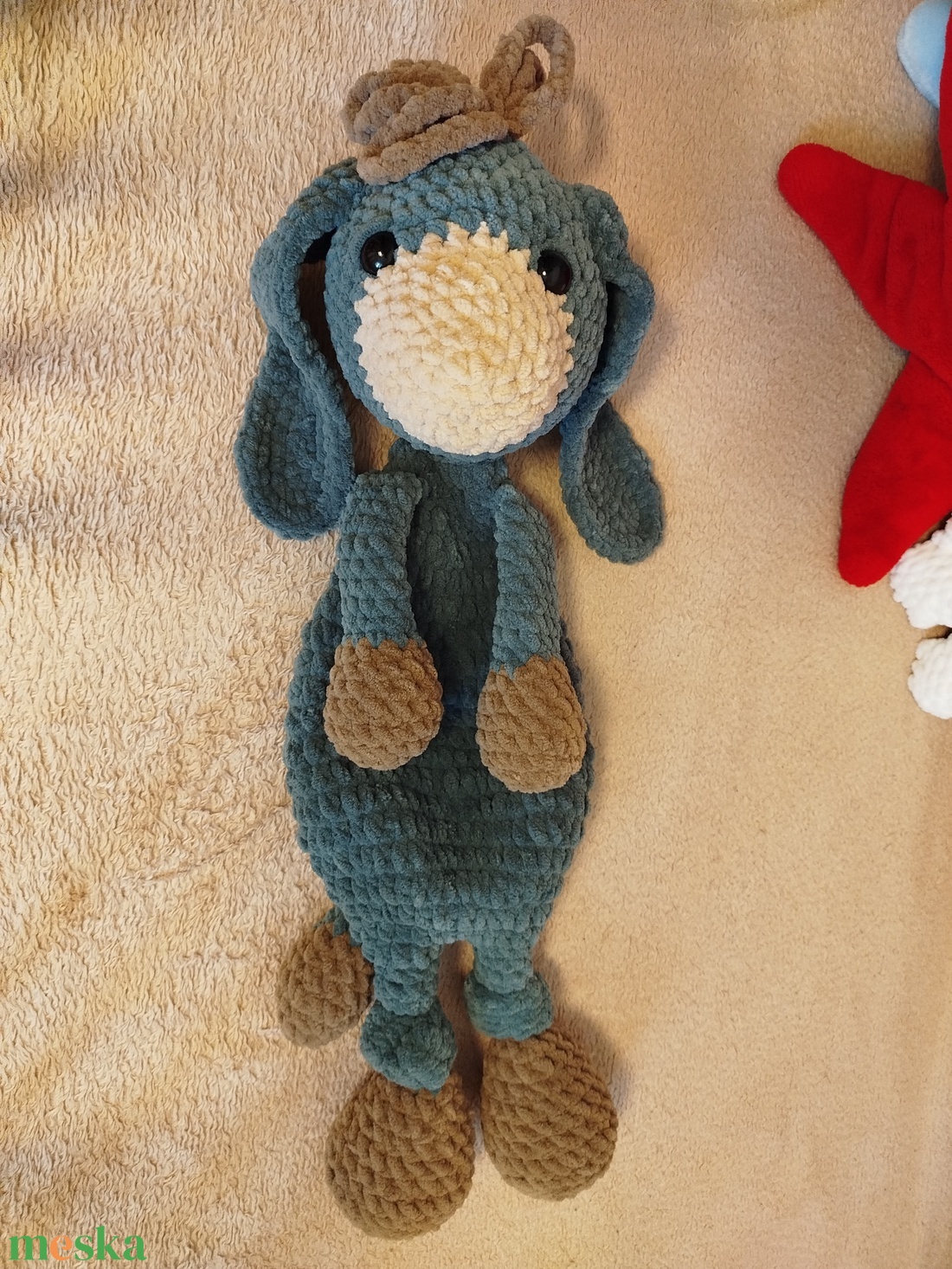 Horgolt csacsi szundi - játék & sport - plüssállat & játékfigura - más figura - Meska.hu