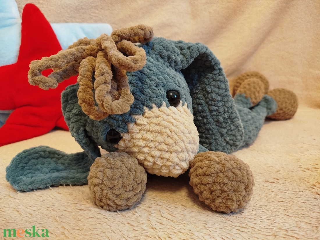 Horgolt csacsi szundi - játék & sport - plüssállat & játékfigura - más figura - Meska.hu