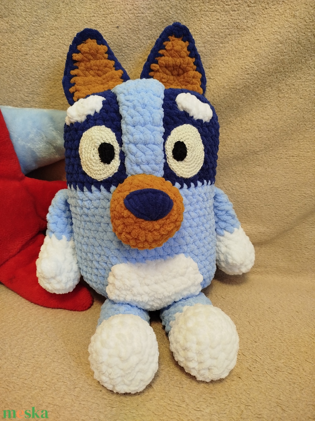 Horgolt Bluey mesefigura - játék & sport - plüssállat & játékfigura - plüss mesefigurák - Meska.hu