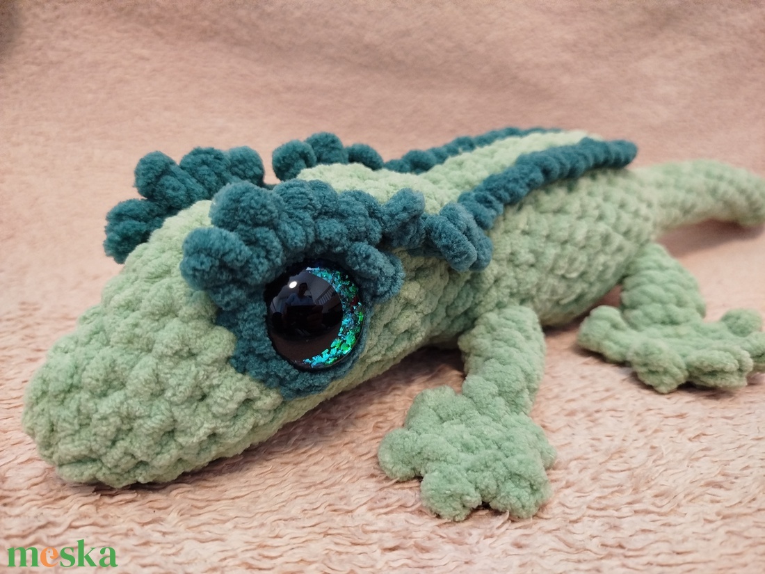 Horgolt gekkó - játék & sport - plüssállat & játékfigura - más figura - Meska.hu