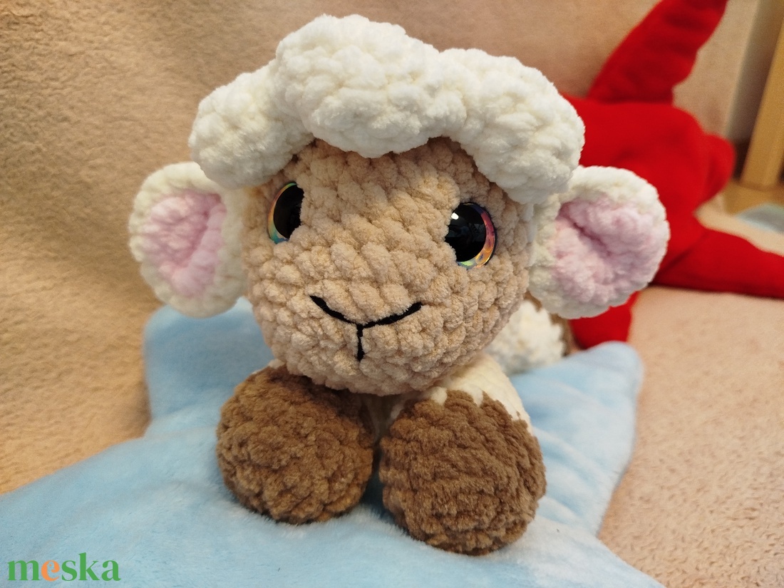 Horgolt bárányka - játék & sport - plüssállat & játékfigura - plüss bárány - Meska.hu