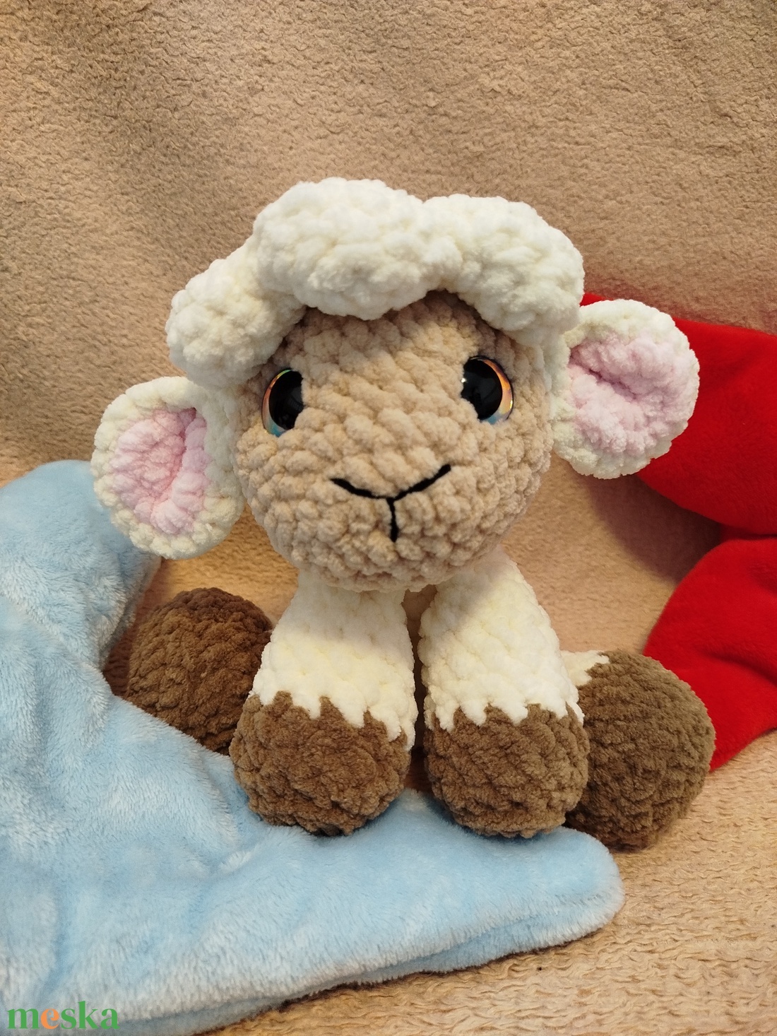 Horgolt bárányka - játék & sport - plüssállat & játékfigura - plüss bárány - Meska.hu
