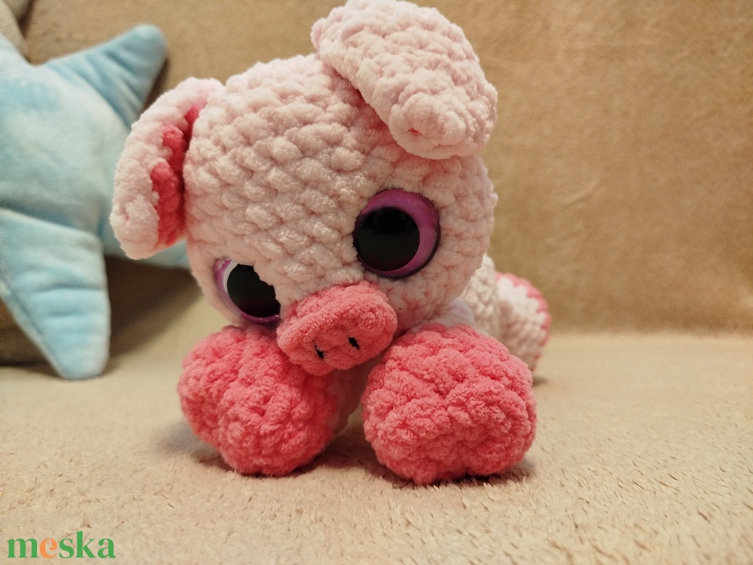 Horgolt malacka - játék & sport - plüssállat & játékfigura - malac - Meska.hu