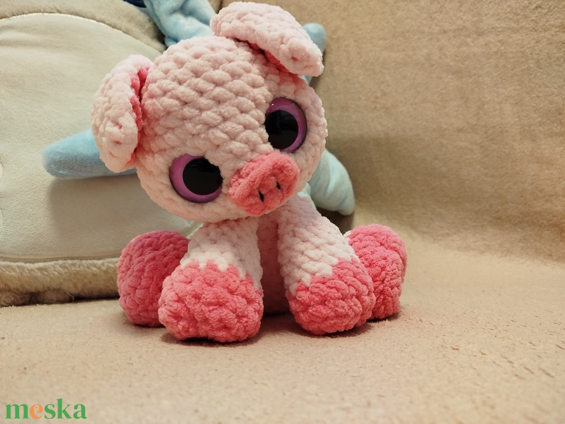 Horgolt malacka - játék & sport - plüssállat & játékfigura - malac - Meska.hu