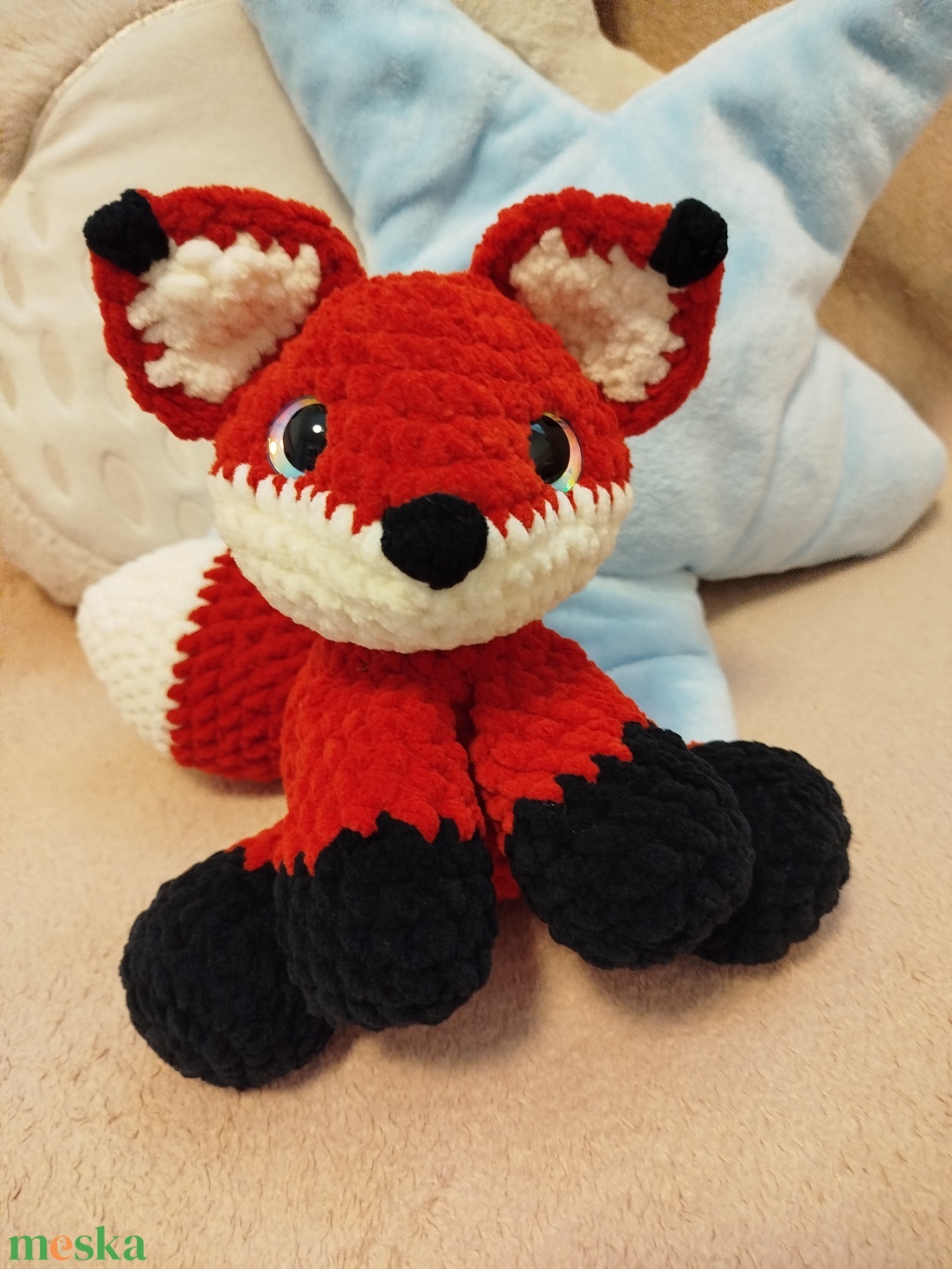 Horgolt róka - játék & sport - plüssállat & játékfigura - róka - Meska.hu