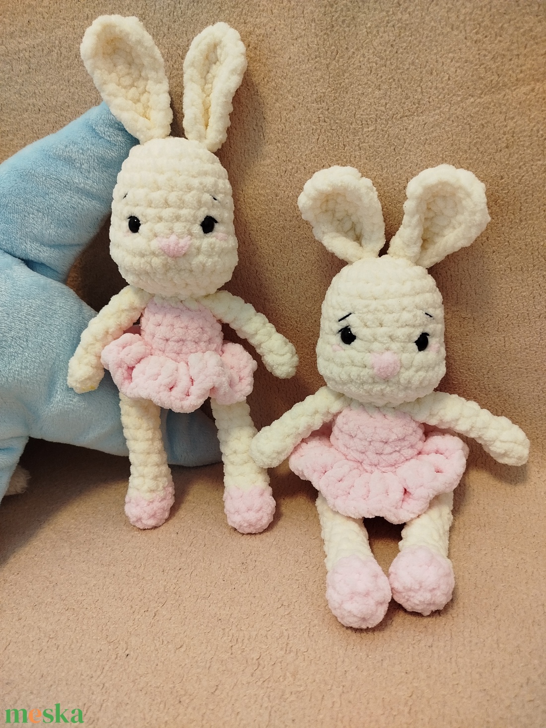 Horgolt balerina nyuszi - játék & sport - plüssállat & játékfigura - nyuszi - Meska.hu