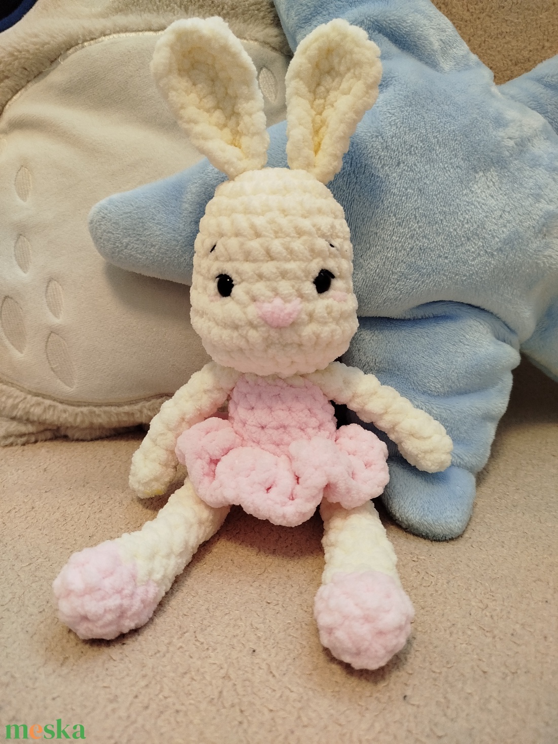Horgolt balerina nyuszi - játék & sport - plüssállat & játékfigura - nyuszi - Meska.hu