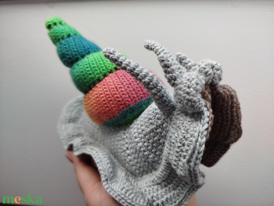 Horgolt óriás csiga - játék & sport - plüssállat & játékfigura - csiga - Meska.hu