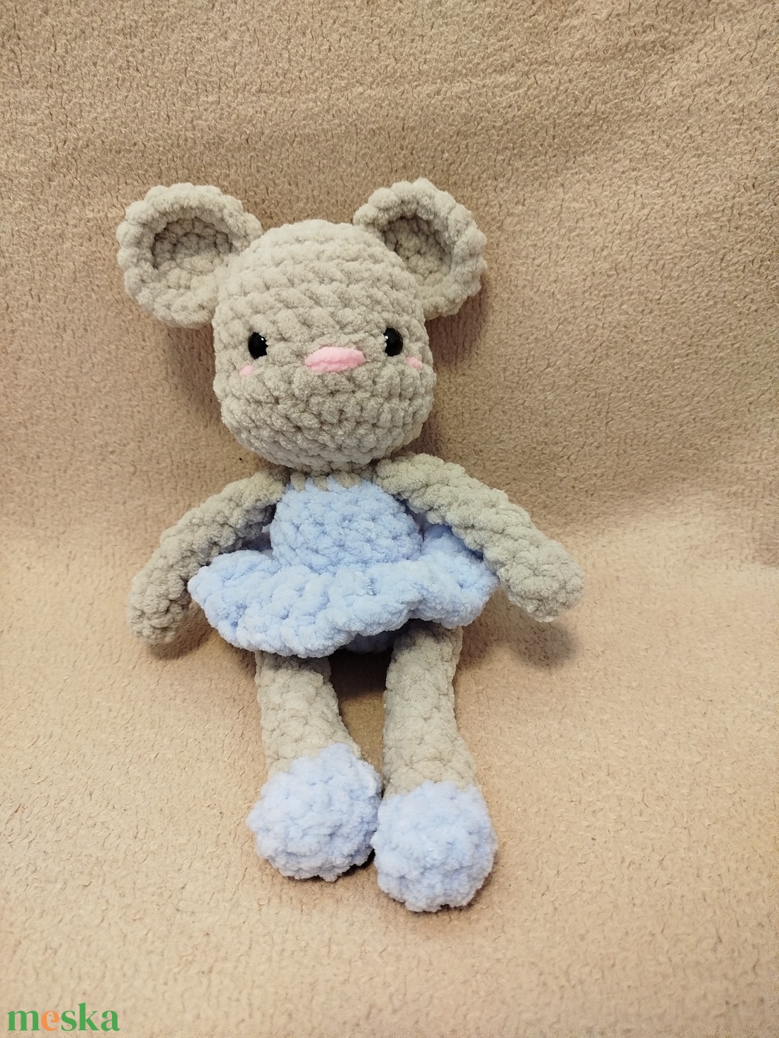 Horgolt balerina egér - játék & sport - plüssállat & játékfigura - egér - Meska.hu