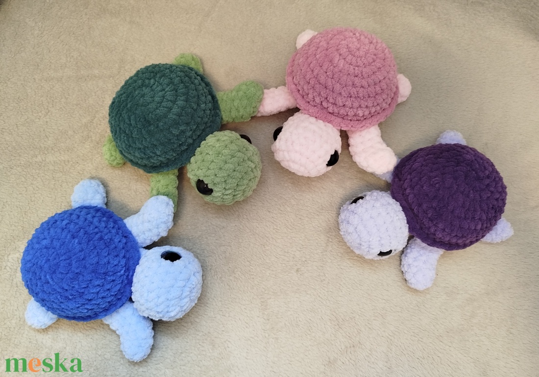 Horgolt  teknős - játék & sport - plüssállat & játékfigura - teknős - Meska.hu