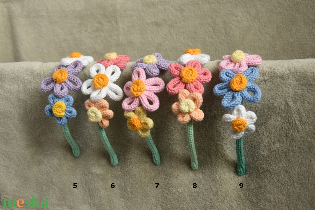 Virágos hajpánt - ruha & divat - sál, sapka, kendő - fejpánt - Meska.hu