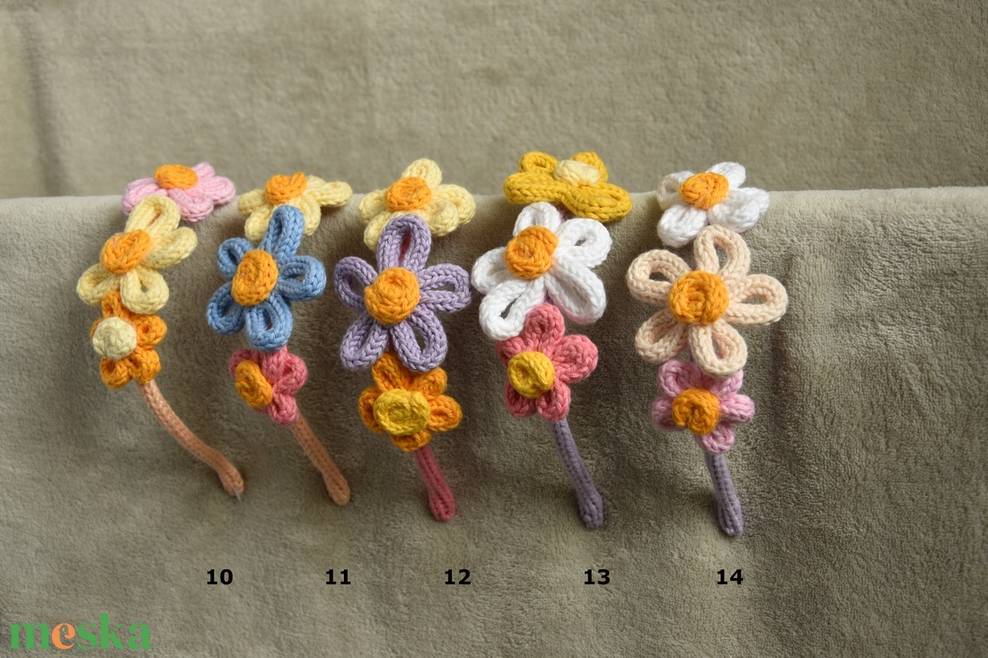 Virágos hajpánt - ruha & divat - sál, sapka, kendő - fejpánt - Meska.hu