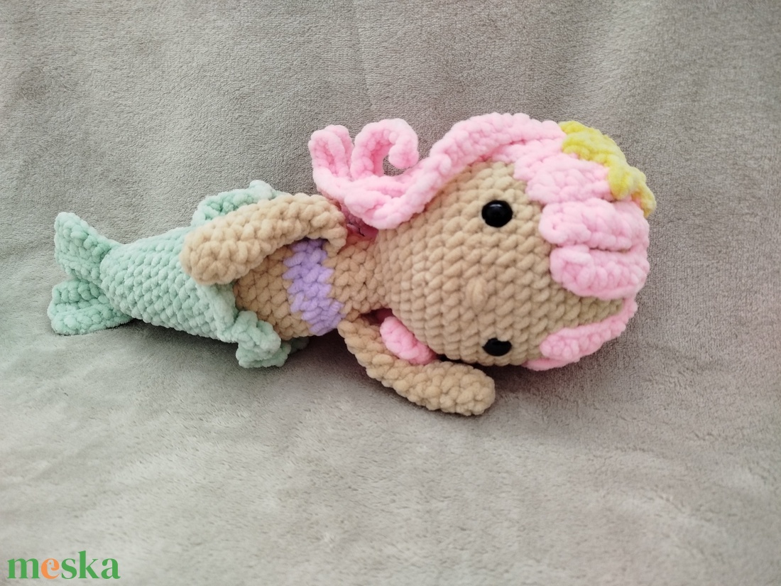 Horgolt hableány - játék & sport - plüssállat & játékfigura - más figura - Meska.hu