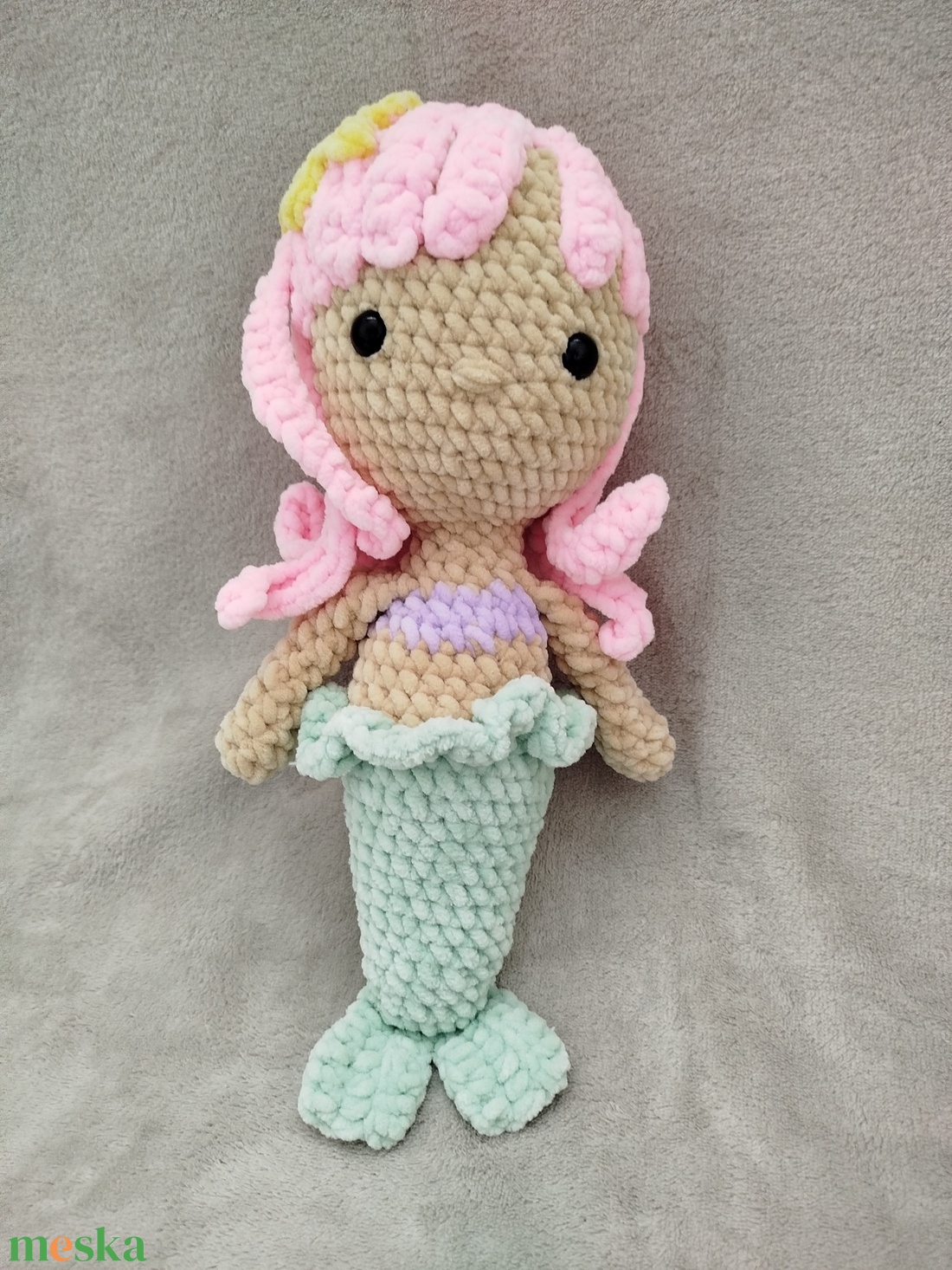 Horgolt hableány - játék & sport - plüssállat & játékfigura - más figura - Meska.hu