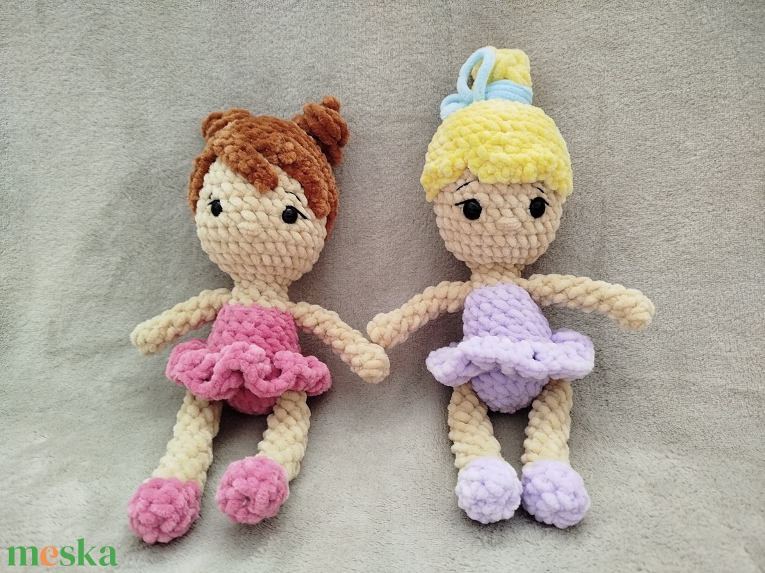 Horgolt balerina baba - játék & sport - plüssállat & játékfigura - ember - Meska.hu