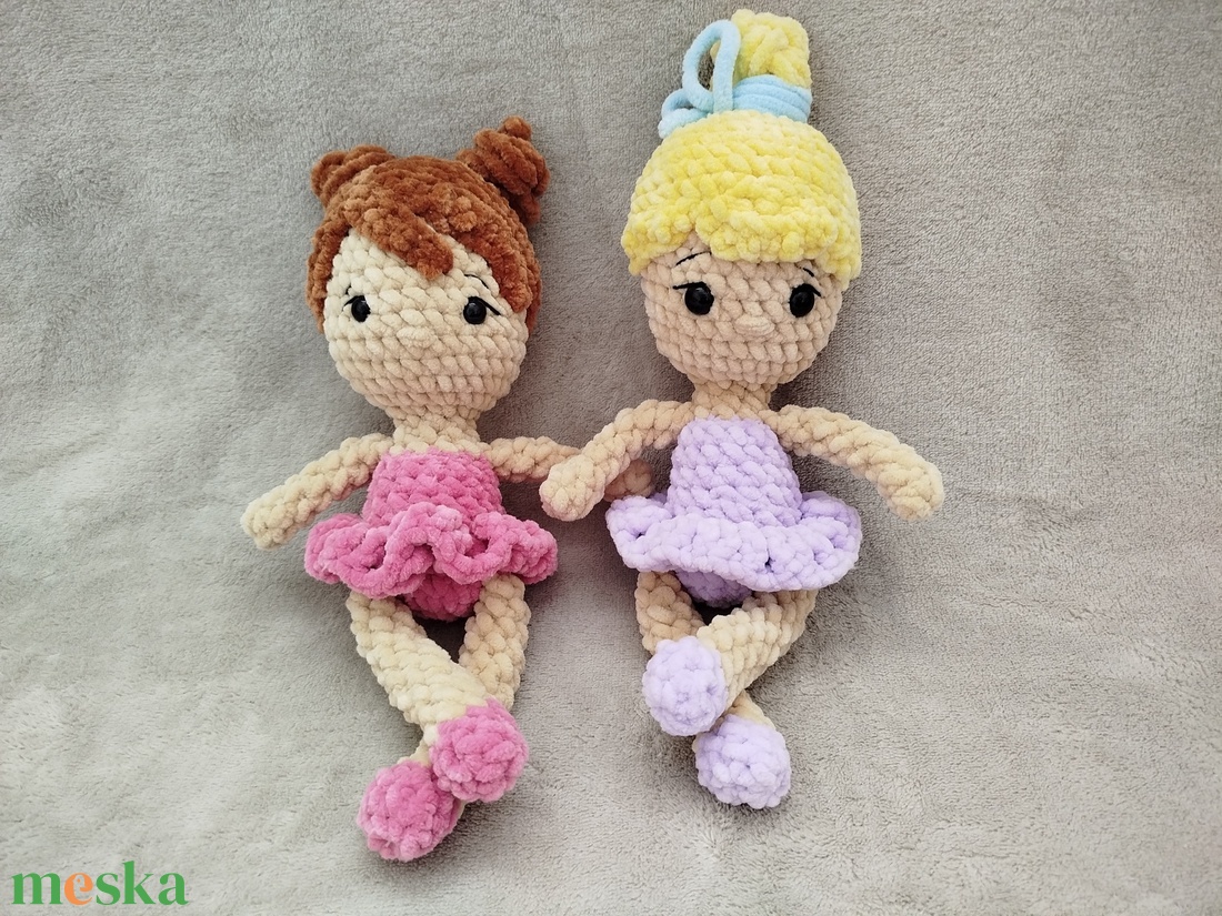 Horgolt balerina baba - játék & sport - plüssállat & játékfigura - ember - Meska.hu