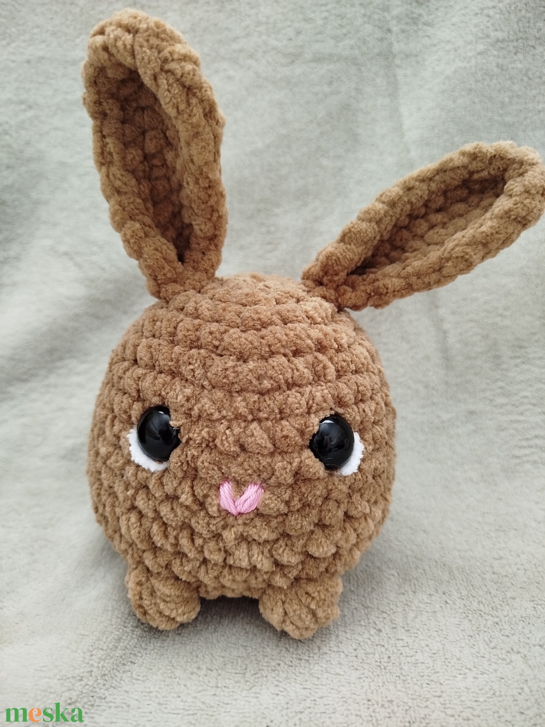 Horgolt gombóc nyuszi - játék & sport - plüssállat & játékfigura - nyuszi - Meska.hu