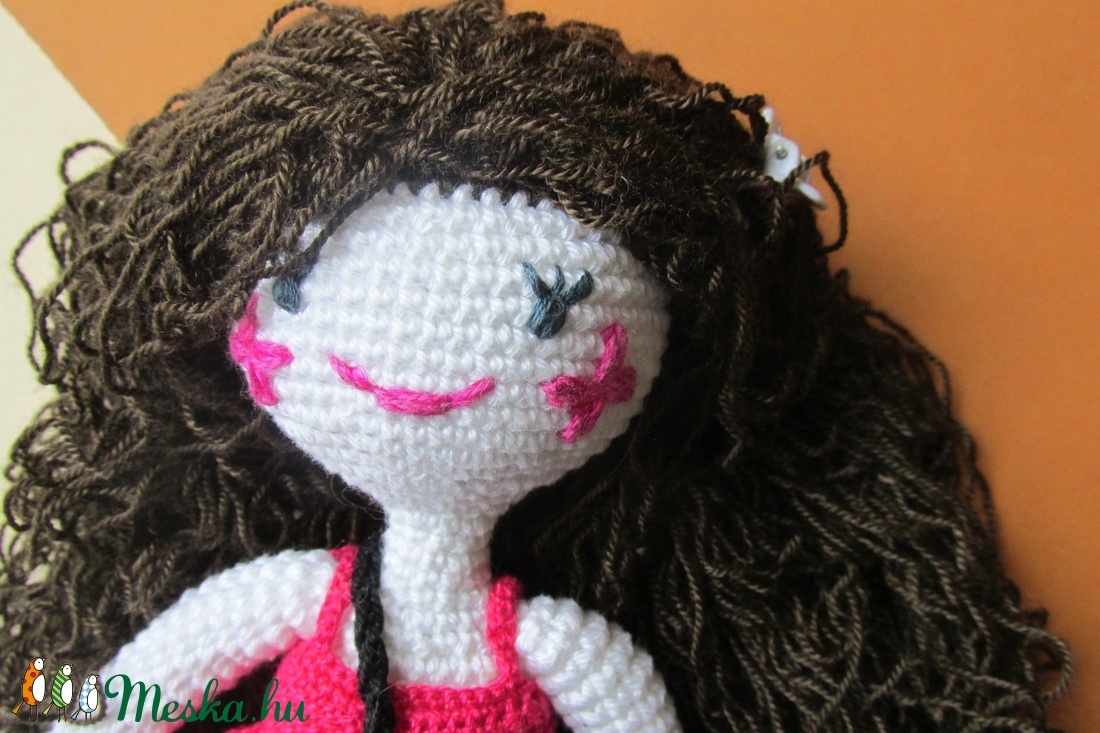 Szilvia baba - amigurumi baba - horgolt baba - horgolt öltöztetős baba - baba ruhatárral - játékbaba -  - Meska.hu