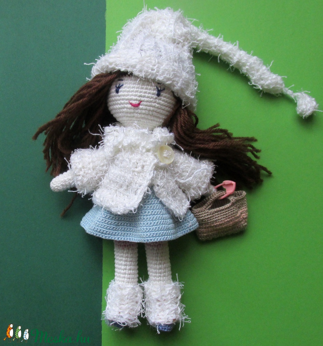 Szidónia baba - amigurumi baba - horgolt baba - öltöztethető horgolt baba - játék & sport - baba & babaház - öltöztethető baba - Meska.hu