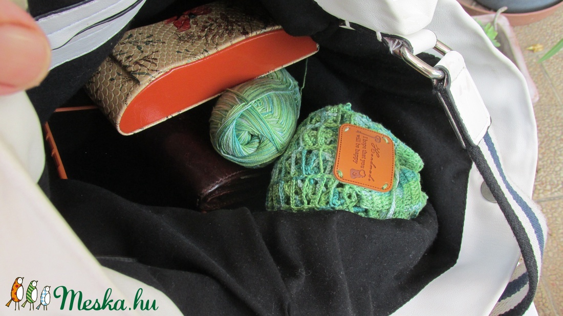 Francia szatyor - 4000 Ft -  bevásárló szatyor - horgolt szatyor - retro necc szatyor -  - Meska.hu