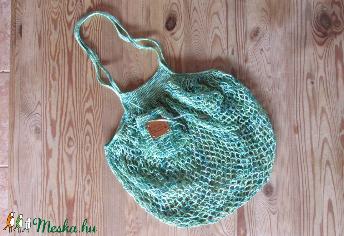 Francia szatyor - 4000 Ft -  bevásárló szatyor - horgolt szatyor - retro necc szatyor -  - Meska.hu