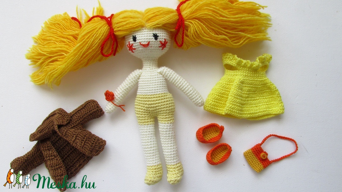 Napsugár - amigurumi baba - horgolt baba - baba ruhatárral - öltöztetős baba - játék & sport - baba & babaház - baba - Meska.hu Napsugár - amigurumi baba - horgolt baba - baba ruhatárral - öltöztetős baba - játék & sport - baba & babaház - baba - Meska.hu