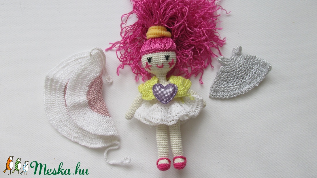 Hajnalka Aurélia - amigurumi baba - horgolt baba - horgolt öltöztetős baba - tündérbaba - játék & sport - baba & babaház - öltöztethető baba - Meska.hu