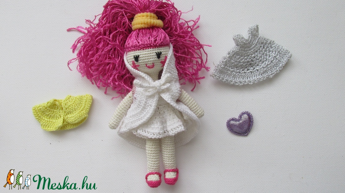 Hajnalka Aurélia - amigurumi baba - horgolt baba - horgolt öltöztetős baba - tündérbaba - játék & sport - baba & babaház - öltöztethető baba - Meska.hu