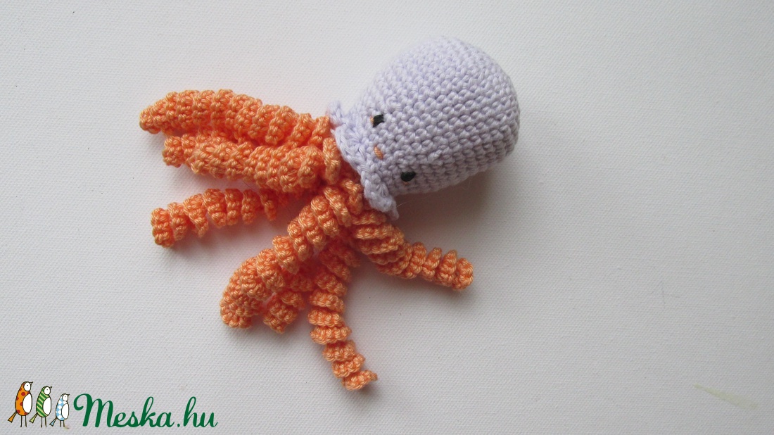 Baba játék - baby polip - amigurumi polip - horgolt polip - játék & sport - plüssállat & játékfigura - más figura - Meska.hu
