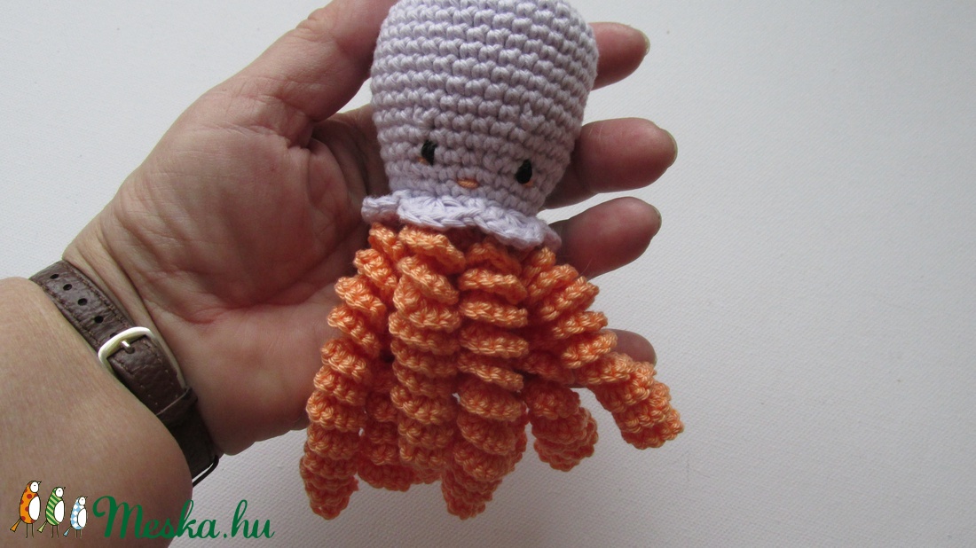 Baba játék - baby polip - amigurumi polip - horgolt polip - játék & sport - plüssállat & játékfigura - más figura - Meska.hu
