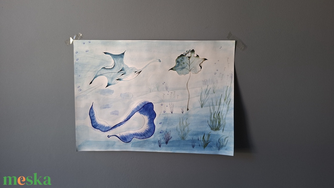 Kék Öböl Meséi � eredeti, A3-as akvarell kép - művészet - grafika & illusztráció - egyéb rajzok - Meska.hu