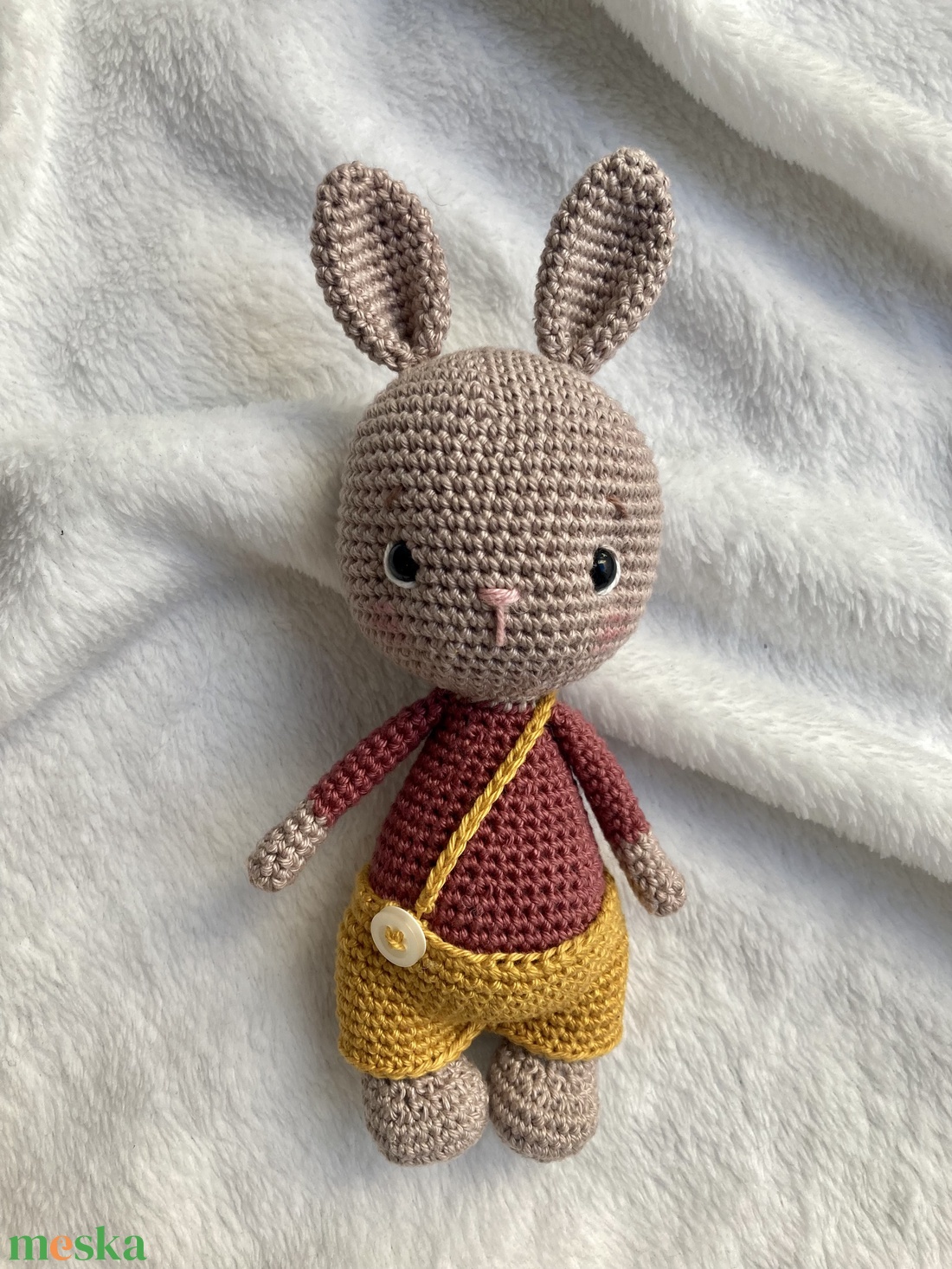 Pocakos horgolt nyuszi - játék & sport - plüssállat & játékfigura - nyuszi - Meska.hu