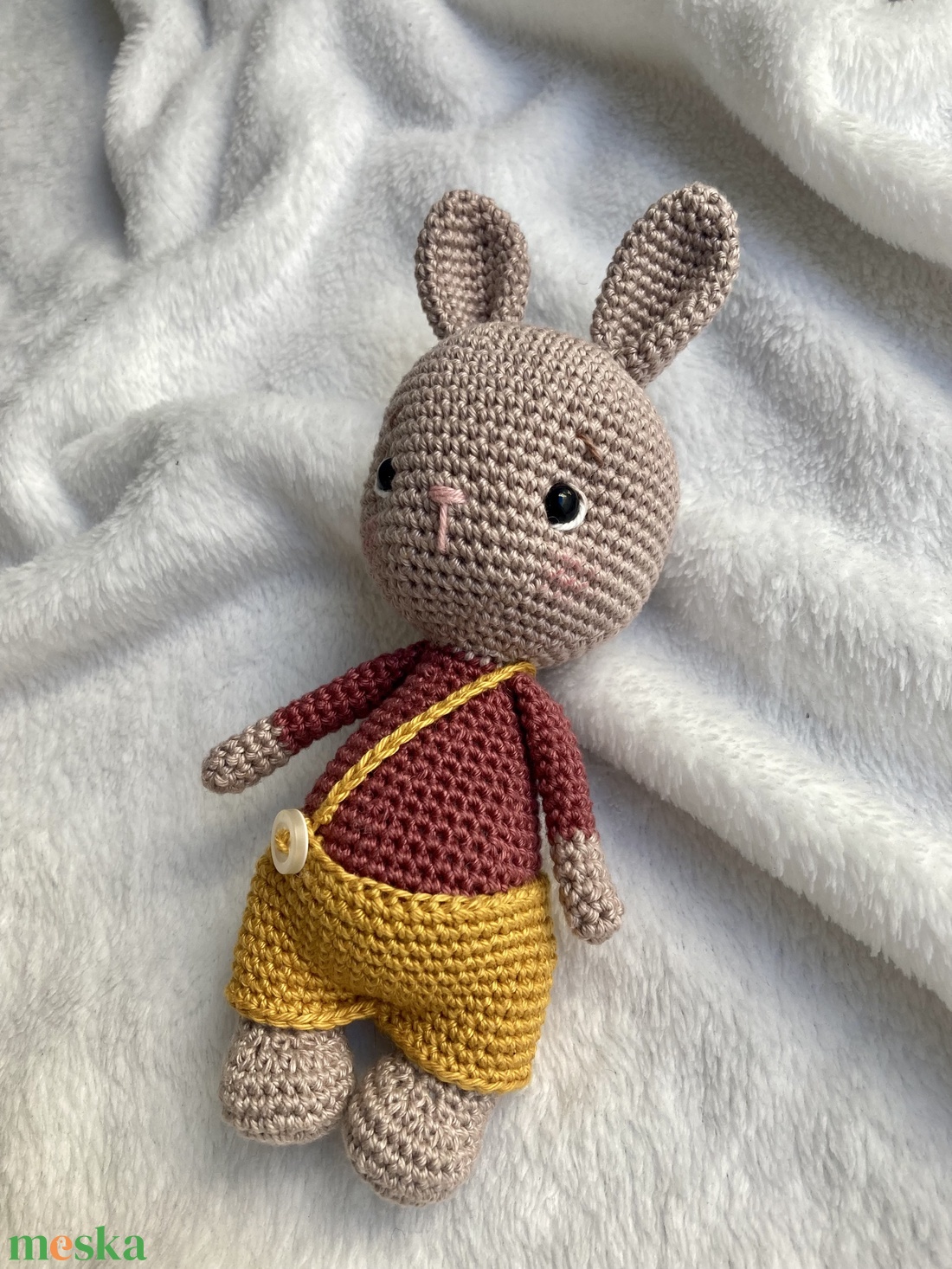 Pocakos horgolt nyuszi - játék & sport - plüssállat & játékfigura - nyuszi - Meska.hu