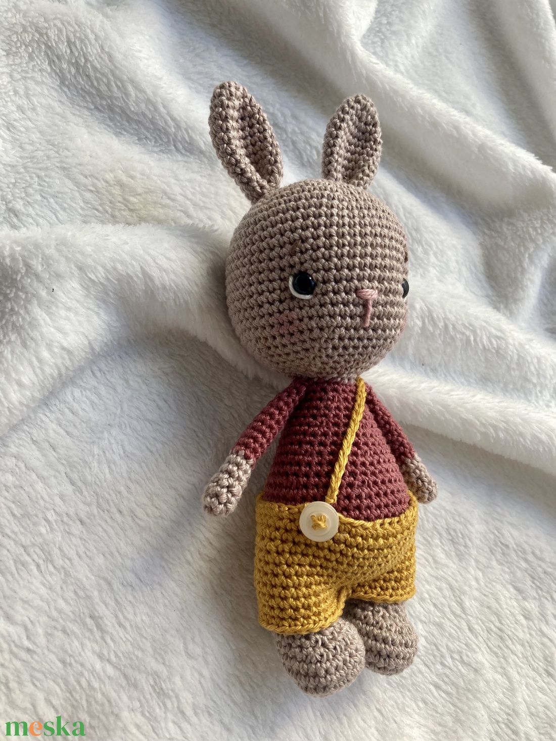 Pocakos horgolt nyuszi - játék & sport - plüssállat & játékfigura - nyuszi - Meska.hu