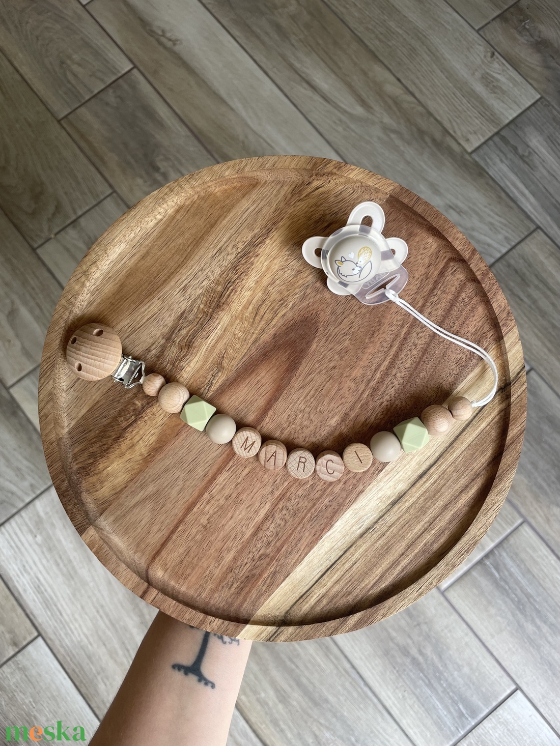 Névre szóló cumilánc - baba - mama - baba játékok - cumilánc - Meska.hu