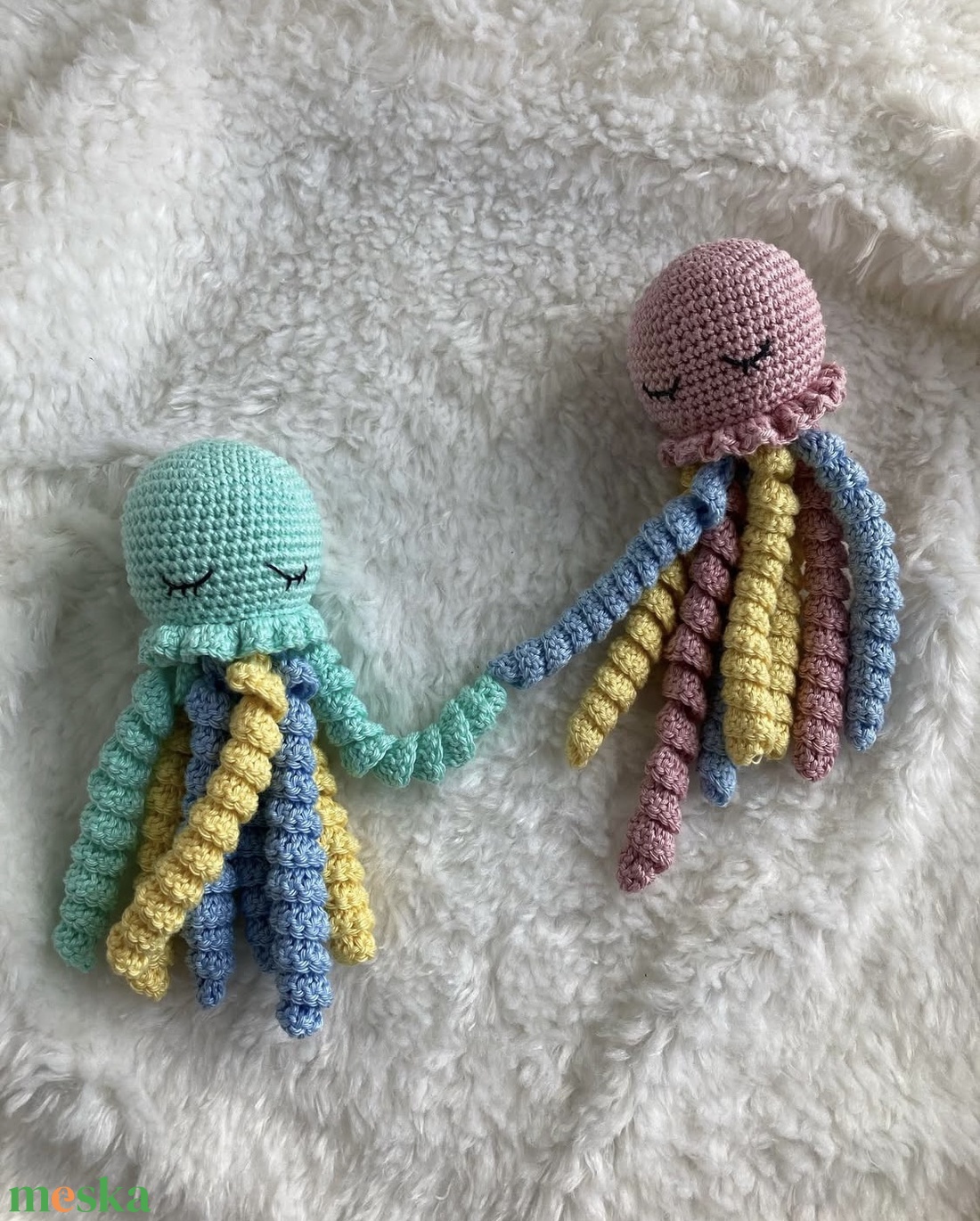 Horgolt polip  - játék & sport - plüssállat & játékfigura - polip - Meska.hu
