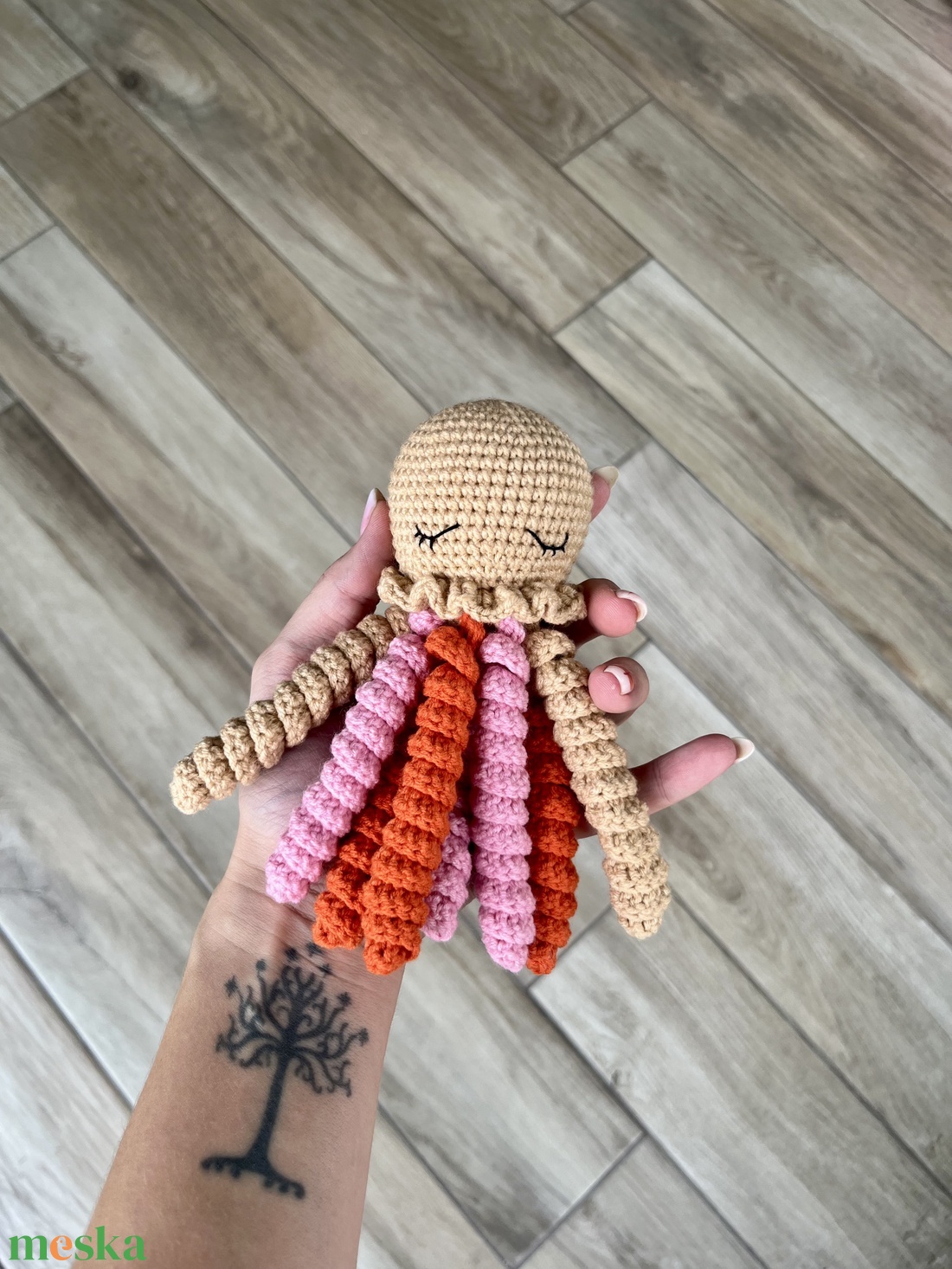 Horgolt polip  - játék & sport - plüssállat & játékfigura - polip - Meska.hu