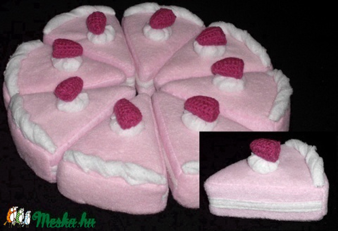 játék étel- tépőzáras egész torta -  - Meska.hu