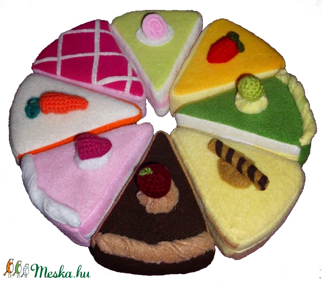 játék étel- tépőzáras egész torta -  - Meska.hu