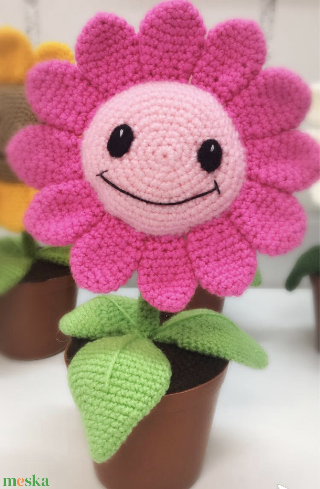 Horgolt pink virág - otthon & életmód - dekoráció - virágdísz és tartó - csokor & virágdísz - Meska.hu Horgolt pink virág - otthon & életmód - dekoráció - virágdísz és tartó - csokor & virágdísz - Meska.hu