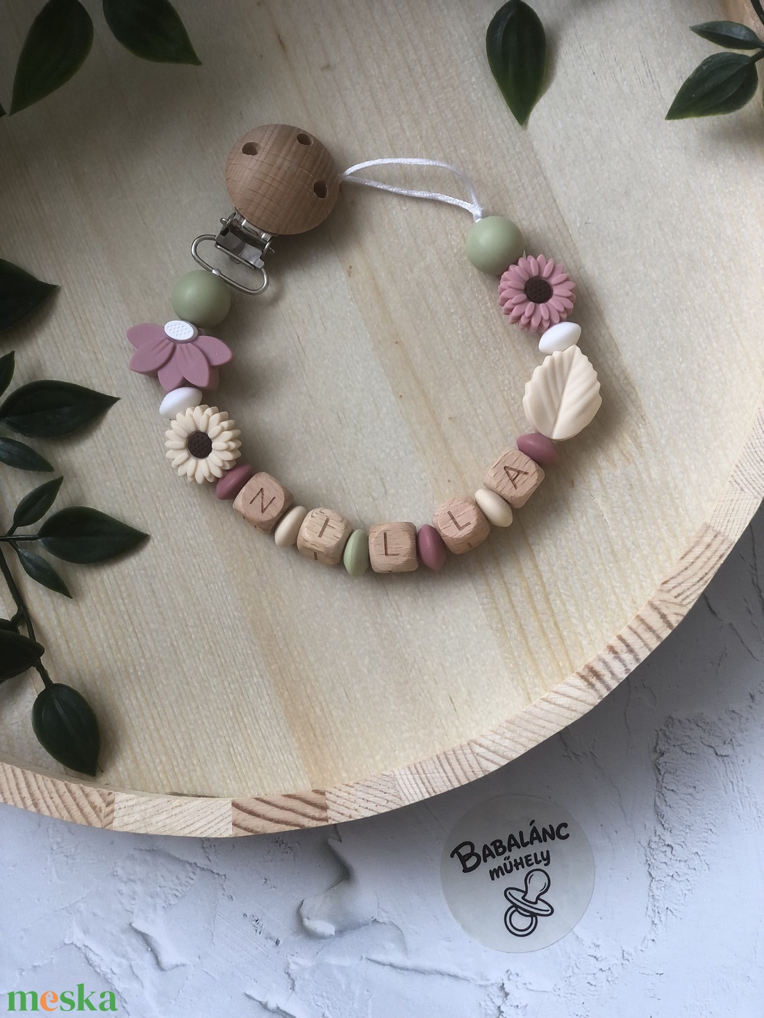 Cumilánc mályva virág - baba - mama - baba játékok - cumilánc - Meska.hu