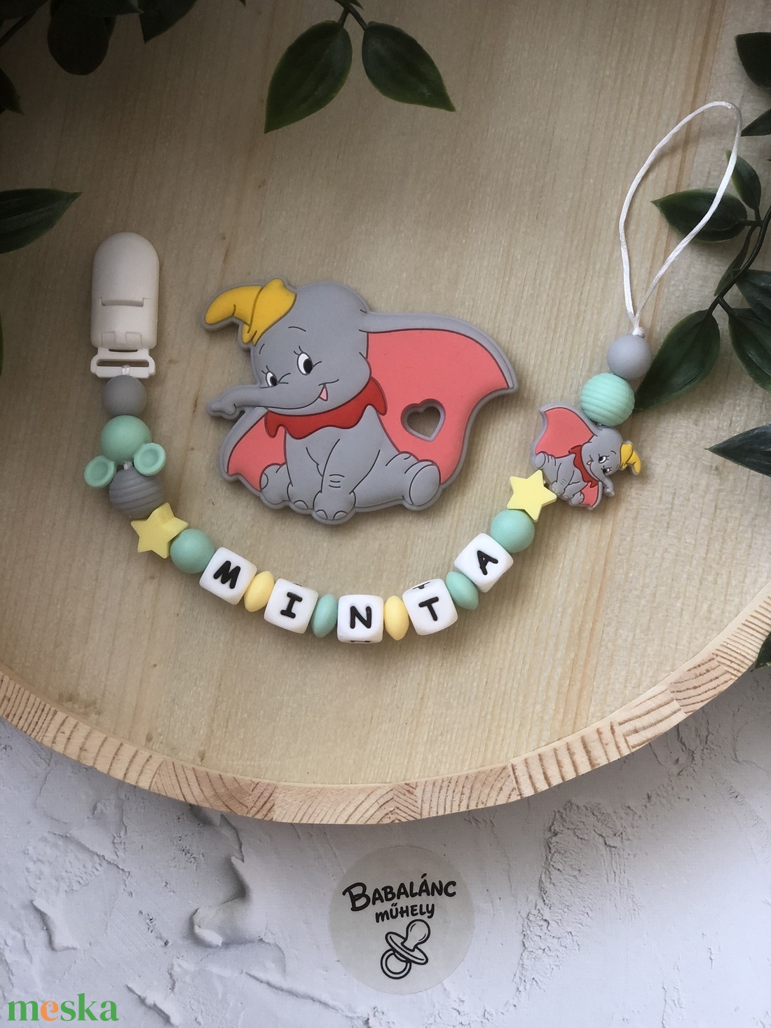 Rágcsalánc dumbo - baba - mama - baba játékok - cumilánc - Meska.hu