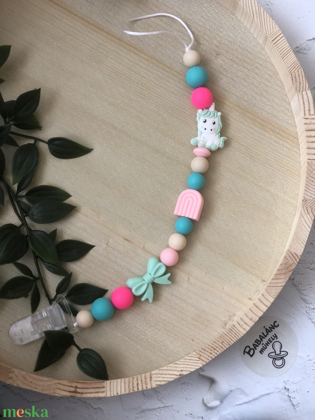 Cumilánc unikornis  - baba - mama - baba játékok - cumilánc - Meska.hu