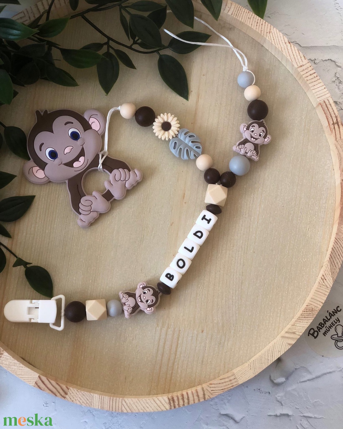 Kétágú, 2in1 Cumi és Rágcsalánc Majom - baba - mama - baba játékok - cumilánc - Meska.hu