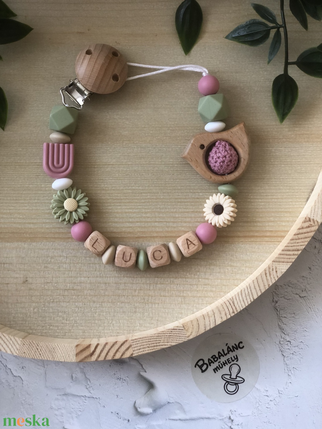 Cumilánc madárka m�lyva - baba - mama - baba játékok - cumilánc - Meska.hu