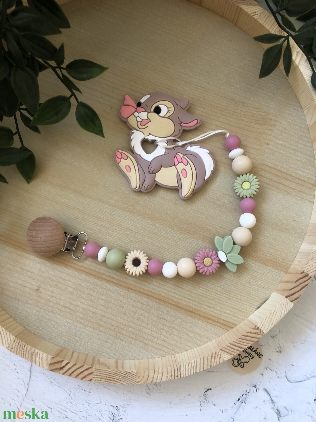 Rágcsalánc Miss bunny nyuszis - baba - mama - baba játékok - cumilánc - Meska.hu