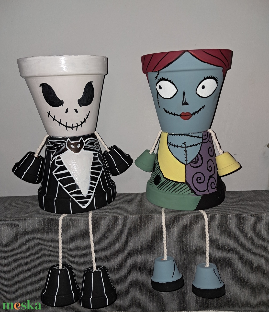 Jack és Sally cserépbaba - kellékek & szerszámok - díszíthető tárgyak - cserép - Meska.hu Jack és Sally cserépbaba - kellékek & szerszámok - díszíthető tárgyak - cserép - Meska.hu